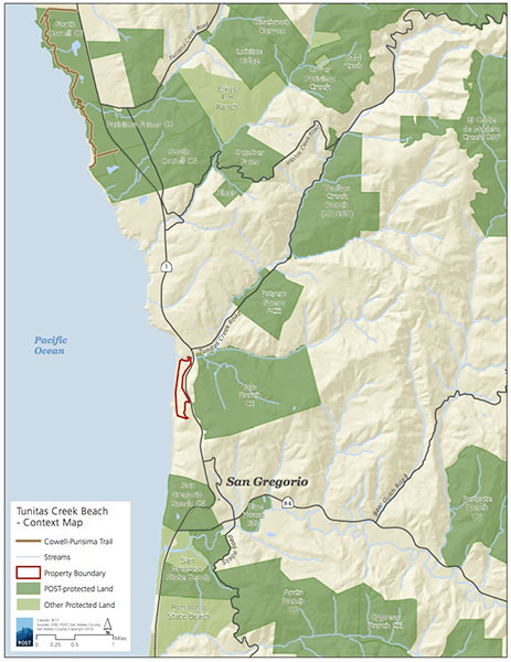 Tunitas Creek Beach Map - POST
