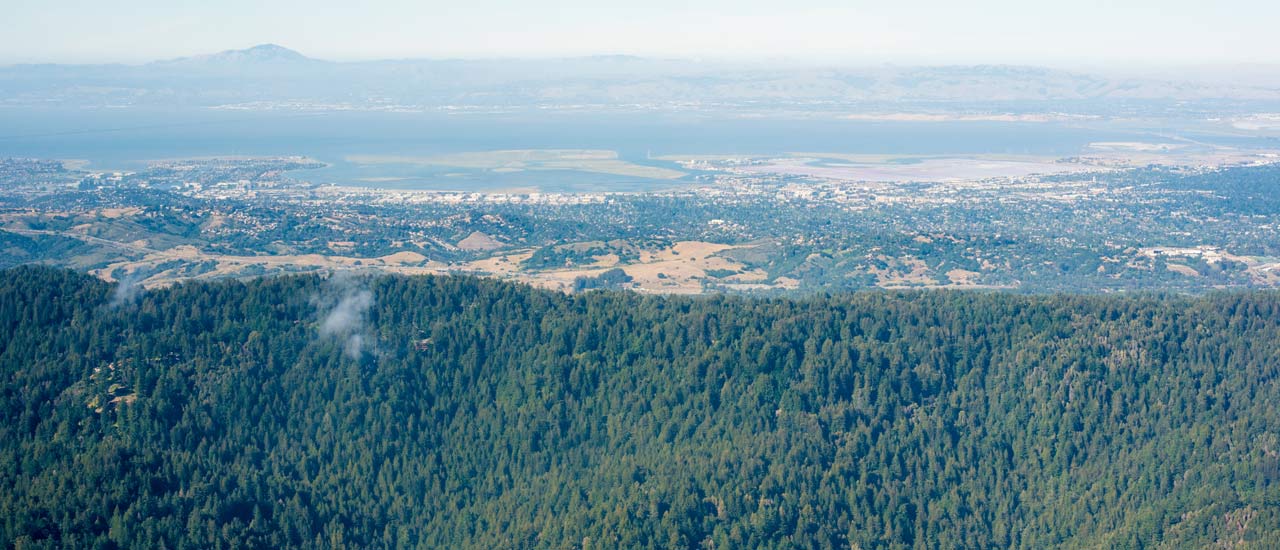 Aerial image of the bay-to-sea trail.