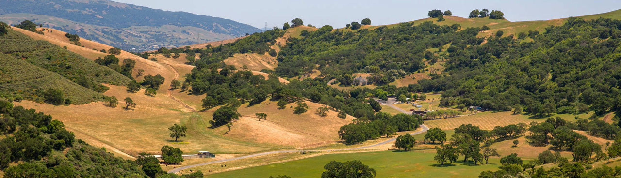 Aerial view of Tilton Ranch in Coyote Valley.