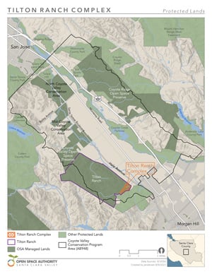 Map of the Tilton Ranch complex.