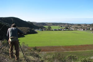 Neal Sharma surveying Butano Farm.